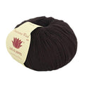 Lotus Yarns Wholesale 5X50g Balls Autumn Wind 90% Cotton 10% Cashmere Fingering Weight Hand Knitting/Crochet Yarn for Christmas Fashion Garments Baby Clothes (03-Chocolate) - color: 03-Chocolate