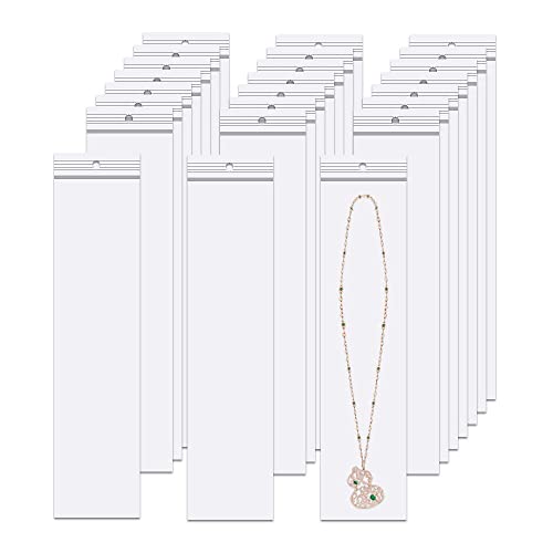 Long Jewelry Plastic Bags - 100pcs, 2 Sizes, Zip Seal Storage Bags with Hang Hole for Packaging Shipping Incense - size: 2 x 8" 100ct
