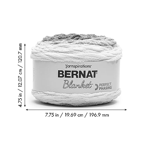 Bernat Blanket Perfect Phasing Soft Crochet Yarn, Petal 2-Pack | #6 Super Bulky Yarn, 100% Polyester, Soft Crochet Yarn for Blankets, Knitting & DIY Crafts, 220yds, 300g/10.56oz per skein - color: Petal, style: Blanket Perfect Phasing