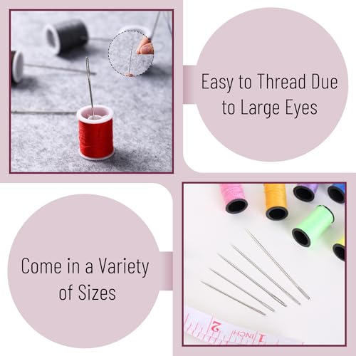 Mr. Pen- Large Eye Needles for Hand Sewing, 30 pcs, 1.8", 2.4", 3" | Large Eye Sewing Needles, Embroidery Needles for Hand Sewing Needles Large Eye Hand Sewing Needle, Embroidery Needle - color: Silver, size: 30 pcs, 1.8", 2.4", 3"