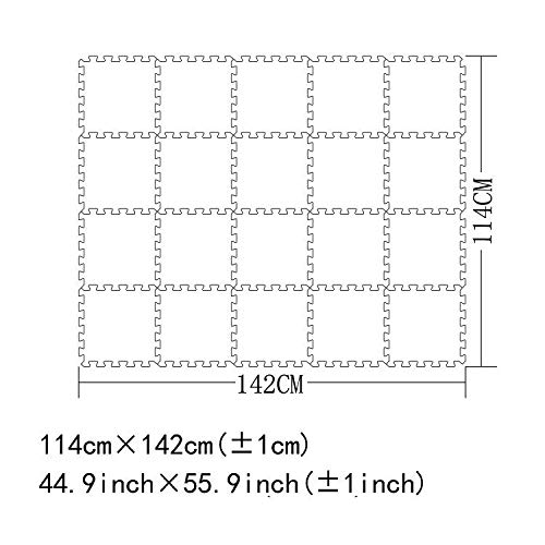 YIMINYUER® 20 Tiles (30cm×30cm×1cm Each Tile) Baby Soft Puzzle Play Mats, Kids Thick EVA Foam Floor, Toddlers & Children's Soft Interlocking Mat R01R04R07G301020 - color: White Black Blue