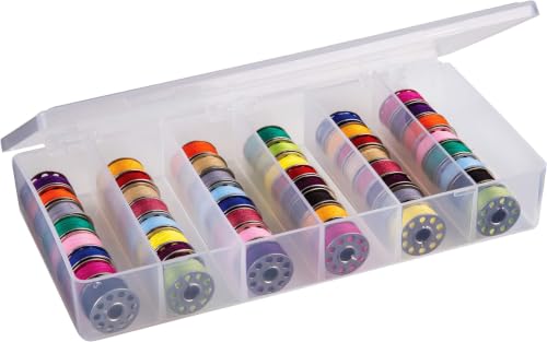 ArtBin 8156AB Large Bobbin Box, Sewing Bobbin Organizer, [1] Plastic Storage Case, Clear (Pack of 6) - size: Large (Pack of 6)