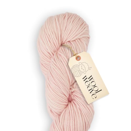 Woolweave Worsted Weight Yarn - 100% Extrafine Merino Wool Yarn for Knitting & Crocheting - Hand Dyed, Ultra-Soft & Warm - 100g Skein, 180 Yards - Machine Washable - color: Himalayan Salt