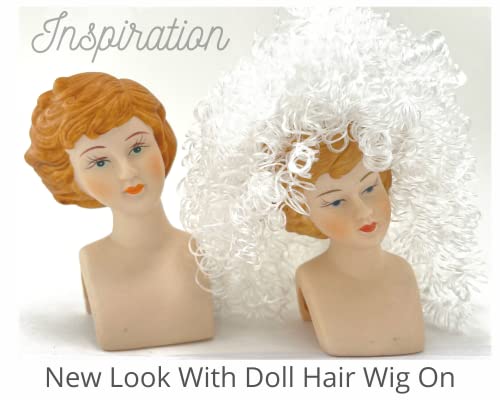 Linpeng Crafts, Curly, Doll Making Supplies, Clown Hair 2oz, White, (BC79) - color: White