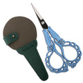 YOUGUOM Sharp Crochet Scissors, Small Sewing Embroidery Shears | All Purpose for Crafts, Artwork, Needlepoint, Cross Stitch, Paper Cutting, Detail Thread Snips, DIY Tools, with Cover, Blue - color: Blue