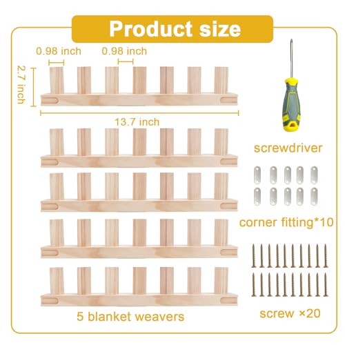 LITURTOO 68'' Chunky Yarn Blanket Loom: Easy Operation for Cozy Handmade Blankets, Ideal for DIY Beginners - size: 68''