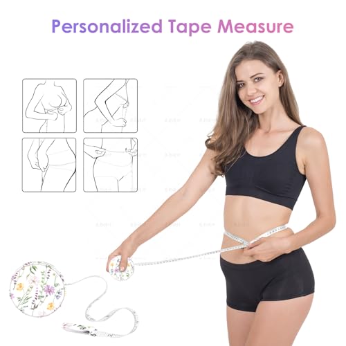 Sewing Tape Measure，Colour Printed Small Retractable Soft Measuring Tape for Tailor Cloth Fabric Body Measurements. - color: Floret