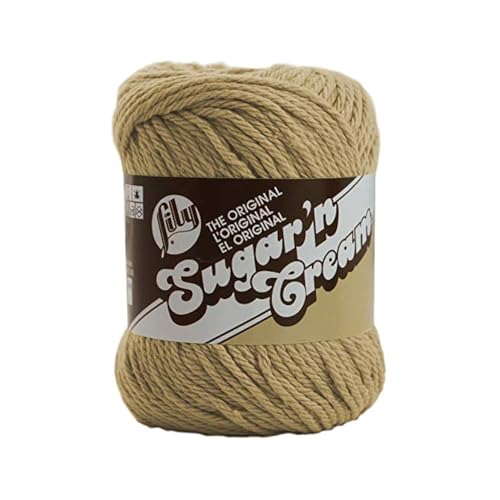 Lily Sugar 'N Cream The Original Solid Yarn, 2.5oz, Medium 4 Gauge, 100% Cotton - Jute - Machine Wash & Dry - size: 2.5 oz