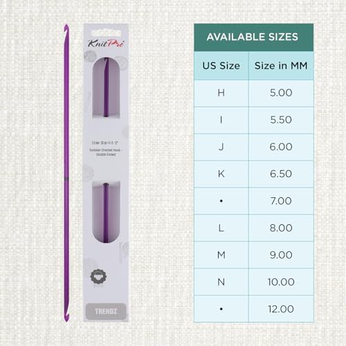 KnitPro Trendz Double-Ended Crochet Hook | US Size H (5mm) - size: US Size H (5mm)