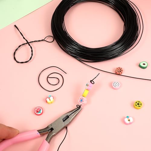 18 Gauge Craft Wire Bendable, 99 Feet 1mm Black Wire Aluminum for Jewelry Bendable Craft for Jewelry Making Wreath, DIY Crafts