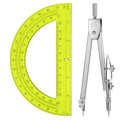 EBOOT Student Geometry Set, 180 Degree Protractor Compass 6",Yellow | Swing Arm Protractor Ruler Compass, Geometry Drawing Tools for Measuring Angles, School Classroom Math Supplies - color: Yellow