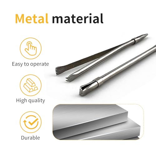 MateIJS Knitting Needles 2pcs Stainless Steel Shoe Lace Needles,Bodkin, Leather Sewing Needles with Prong Steel Tips for Leathercraft & Manual Lacing Threading (2 Pieces) - style: Stainless Steel