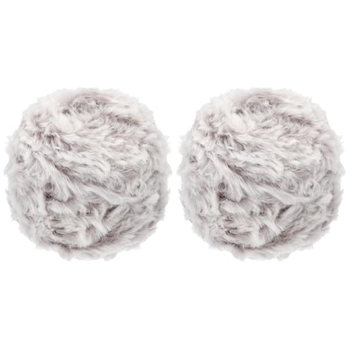 PATIKIL 70 Yards Fur Yarn, 2 Skeins 100 Grams Soft Plush Fluffy Chunky Polyester Faux Fur Eyelash Yarn for Crocheting Hand Knitting Blanket Hats Crochet Crafting, Brown - color: Brown