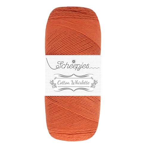 Scheepjes Cotton Whirlette Yarn, 100g – 802 Pumpkin, 100% Cotton - color: Bruin