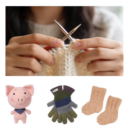 Circular Knitting Needles US Size 4 (3.5 mm) 16 inches (40 cm), Includes 10 Stitch Markers; Perfect for Knitting Sleeves, Socks, and Baby Booties - size: 3.5MM/US4
