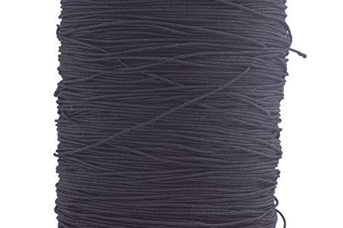 Elastic Thread for Sewing Machine, 500 Meters 0.5mm Black for Shirring, Smocking, Gathering, Stretchy Strings for Bracelets - color: Black