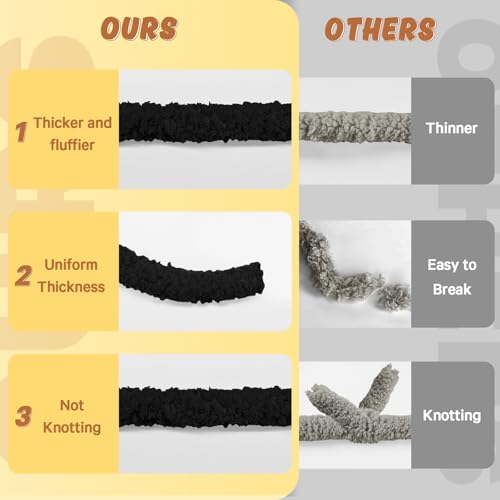 Inhand Chunky Chenille Yarn for Hand Knitting, Thick Bulky Blanket Yarn for Crocheting, Soft Fluffy Yarn for Crochet Gifts & Crafts for Women/Beginners,8 Pack (29.5 yds/8.4 oz Each), Black & Gray-Mix - color: Black & Gray-Mix, size: 8 Pack