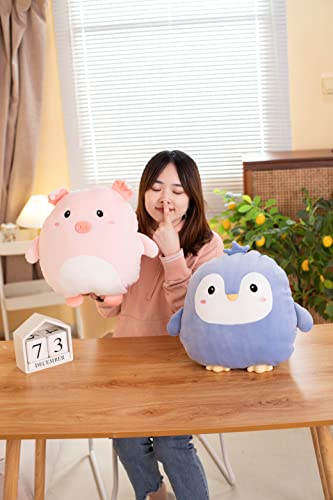 Soft Flat Pig Plush Hugging Pillow Cute Pink Pig Stuffed Animal Piggy Plushies Toys Kids Piglet Anime Cushion for Birthday, Valentine's Day, Christmas...16.5 Inch - color: Peach, size: 16.5 Inch