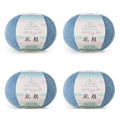 Susan's Family Alpaca Wool Yarn 4x50g/361Yds - Parisian Blue | Soft and Durable Alpaca Wool Blend Yarn, Crochet and Crafts - color: 27#Parisian Blue