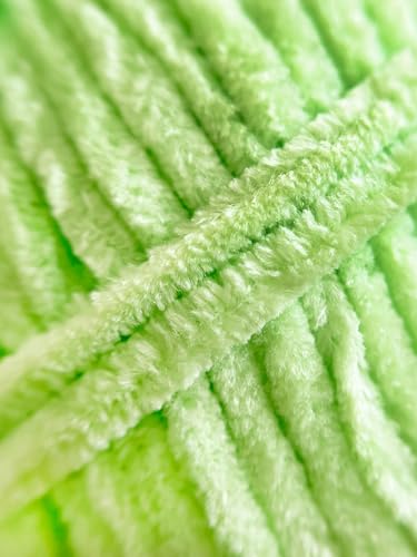 LaVita Velur Chenille Yarn – Soft Chunky Polyester Yarn for Knitting & Crochet, 10.5 oz (300g), 394 Yards, Anti-Pilling, for Blankets, Amigurumi & Baby Projects, 3 Pack - color: 8149