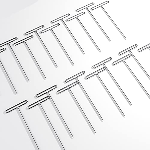 150 Pack Wig T-pins in 2 Sizes Wig T-pins for Holding Wigs and Hair Extensions on Wig Head with Plastic Box for Blocking Knitting, Modelling and Crafts