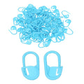 PATIKIL Crochet Stitch Markers, 100 Pack Plastic Knitting Markers Locking Stitch Marker for Sewing Crocheting DIY Craft, Light Blue - color: Light Blue