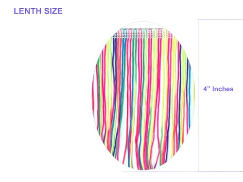 5 Yards of 4" Long Chainette Fringe Thread Yarn Tassel Trim Braid Fringe for Crafts Sewing and Decor-Multicolor - color: Multicolor, size: Value 5 Yards