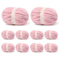 10 Pack Pink Fuzzy Chunky Yarn for Hand Knitting, Bulky Thick Fluffy Chenille Yarn for Crocheting, 240yds/70.5oz Jumbo Crochet Yarns, Soft Chunky Knit Blanket Yarn for Crochet - color: 10 Pink