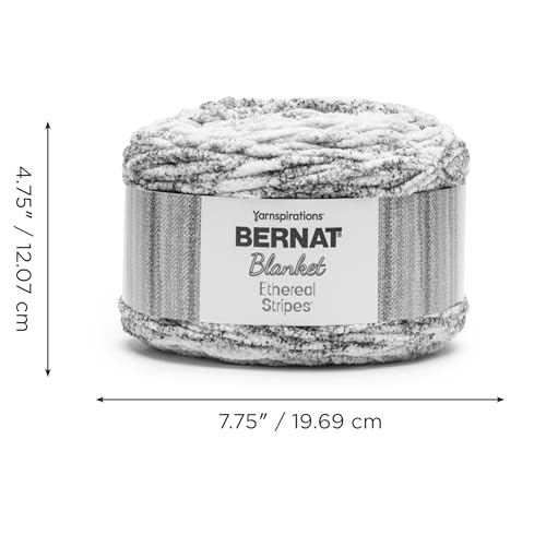 Bernat Blanket Ethereal Stripes Soft Yarn for Crocheting, Lagoon 2-Pack | #6 Super Bulky Yarn, 100% Polyester, Self-Striping Blanket Yarn for Crochet, Knitting & Crafts, 220yds, 300g/10.5oz per skein - color: Lagoon