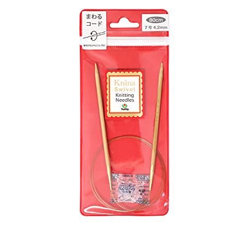 Tulip KKJA-8042 Knina Knitting Needles Bamboo Loop Needles 31.5 inches (80 cm) No. 7