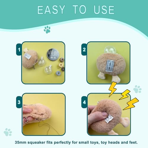 200 Pack 35mm Toy Squeakers Fit Repair Dog Pet Toys Noise Maker Insert Replacement
