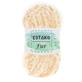 Estako Fur, 100% Polyester Faux Fur Yarn, Super Chunky, Beige Melange | soft, fluffy, furry, fuzzy, plush, 100 g, 71 yds, teddy bears, pom poms, amigurumi, 8-10 mm needles - color: 40718 - Beige Melange, size: 1 Skein