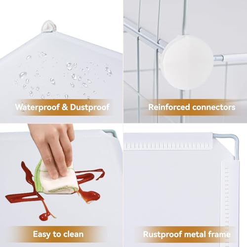Closet Organizer, Organizers and Storage,Cabinet Metal Shelf Rack Storage Shelves Bookshelf,Toy Organizers and Storage Bins (6-Cube, White) - color: White Plus Iron, size: 6 Cubes