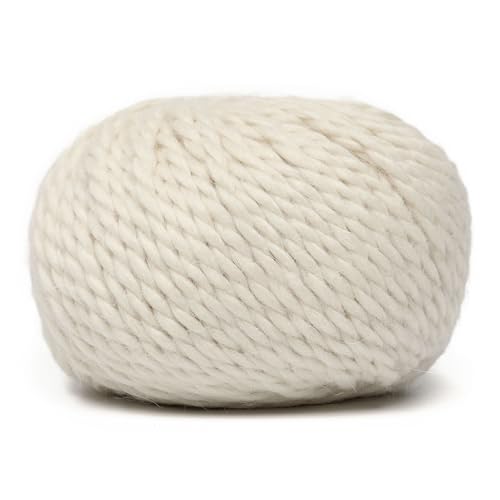 100% Baby Alpaca Yarn 6 Skeins 300g Bulky Weight Knitting Crochet A. White | Made in Peru with natural warmth and softness featuring 324yd of premium fiber ideal for scarves shawls sweaters and more - color: Alabaster White, size: Bulky - 6 Skeins