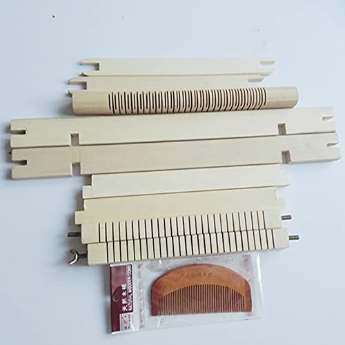 Knewmart Wooden Multi-Craft Weaving Loom Large Handcraft Frame 15.7×11.8in (40×30cm) Complete Weaving Accessory Kit