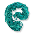 100% Recycled Saree (Sari) Silk Ribbon Yarn - Bulky Weight - 50 Yards per 100 Grams | Knitting & Crocheting | Jewelry Making, Gift Wrapping and Weaving (Reef Green) - color: Reef Green