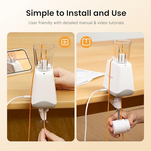 Etcokei iCord Knitting Machine, Auto Knitting Yarns to i-Cords Efficiently | Electric iCord Maker Tool, Compact Crochet Machine for Hands-Free Efficient i-Cord DIY Handicrafts Knitting Projects White