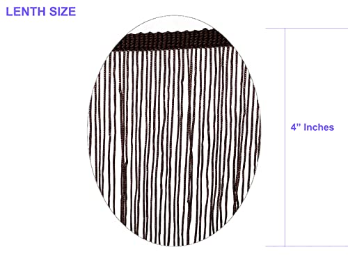 10 Yards of 4" Long Chainette Fringe Thread Yarn Tassel Trim Braid Fringe for Crafts Sewing and Decor-Dark Coffee Brown - color: Dark Coffee Brown, size: Value 10 Yards