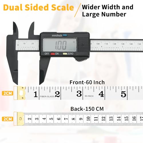 6 Packs Body Tape Measure Body Measuring Tape Weight Loss, Wider Accurate 60 Inch Measuring Tape for Body Measurements Sewing Fabric Cloth Waist Tailor Craft, Multicolor - color: Multicolor