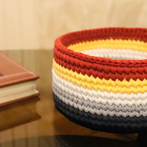 Bobilon 5-7 mm T-Shirt Yarn - Cotton for Bags & Baskets - Canyon | 100% cotton t shirt yarn for crochet, knitting & macrame; great for handbags & baskets; new fabric, not recycled; 109 yds - color: Canyon