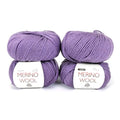 Premium 4-ply Australian Merino Ultra-fine 100% Wool Yarn, 4pcs=200g/7oz,Soft, Itch-Free, Warm and Comfortable for Knitting and Crocheting,Perfect for Sweater, Scarf, Shawl, etc (17#Eggplant Purple) - color: 17#Eggplant Purple