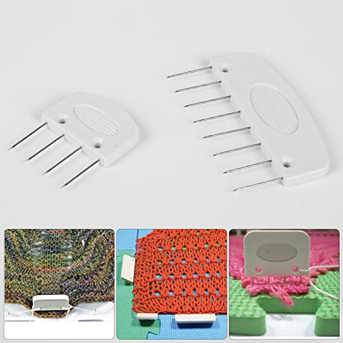 TVlifams 2 Boxes 20Pcs Knit Blocking Pins Kit, 8 Pins and 4 Pin Knit Crochet Blocking Combs for Blocking Knitting Sewing Lace Needlework Projects (2 Boxes) - color: 2 Boxes
