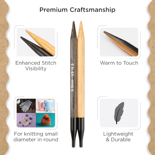 Knitter’s Pride Day & Nite Interchangeable Needle 4""(10cm) -US 10.5(6.5mm) - size: 6.50mm