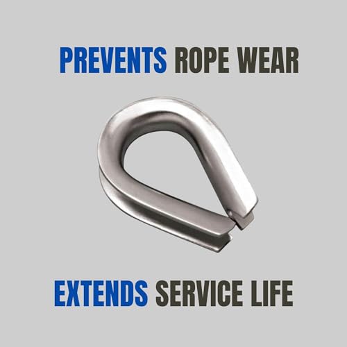 MarineNow 316 Stainless Steel Rope Thimble – Marine Grade, Corrosion Resistant – Prevents Rope Wear/Chafing – Choose Size (5/16", 3/8", 1/2", 5/8", 3/4", 7/8", 1") & Pack (1, 2, 5, or 10) - style: 01-Pack