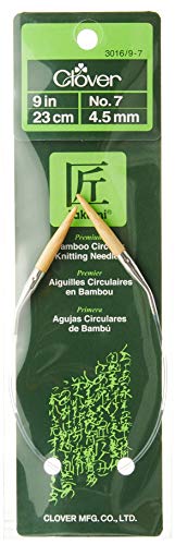 Bamboo Circular Knitting Needles "Takumi", 9-Inch Size 7 (3016/9-07)