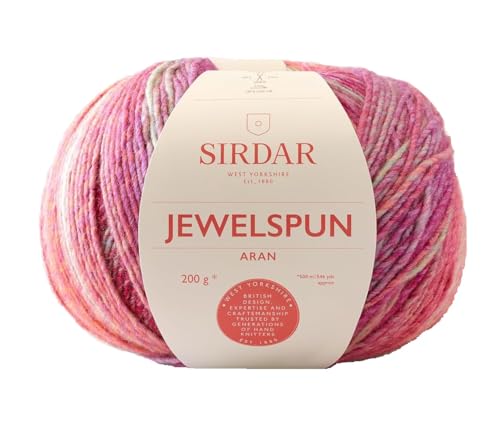 Sirdar Jewelspun Aran, Glowing Garnet (848), 200g - color: Glowing Garnet