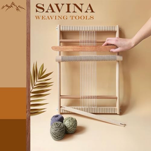 Savina Wooden Shed Stick for Weaving Loom - 12.6in Long, Pick Up Stick, Wood Bobbin, Sword, Knitting Handmade, DIY Craft Accessories (1Pcs)