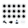 100Pcs 3D Clear Safety Eyes and Washers - Thalinfayi 16mm Round Pupils Safety Eyes Crochet Amigurumi Eyes for DIY Crochet Doll, Amigurumi, Crafts Supplies - color: Round Pupils Safety Eyes, size: 16mm(0.63inch)