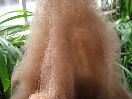 iMongol Super Clean Fine Camel Wool Fiber Filler Cloud for Stuffing, Needle Felting, Spinning,Blending and Dryer Balls, Carded,Un-Dyed,Natural Brown, 19 Micron (8oz) - size: 8oz