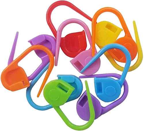 Lily Sugar'n Cream 100% Cotton Yarn 6-Pack Bundle with Bella's Crafts Stitch Markers (Psychadelic Mix) - color: Psychadelic Mix